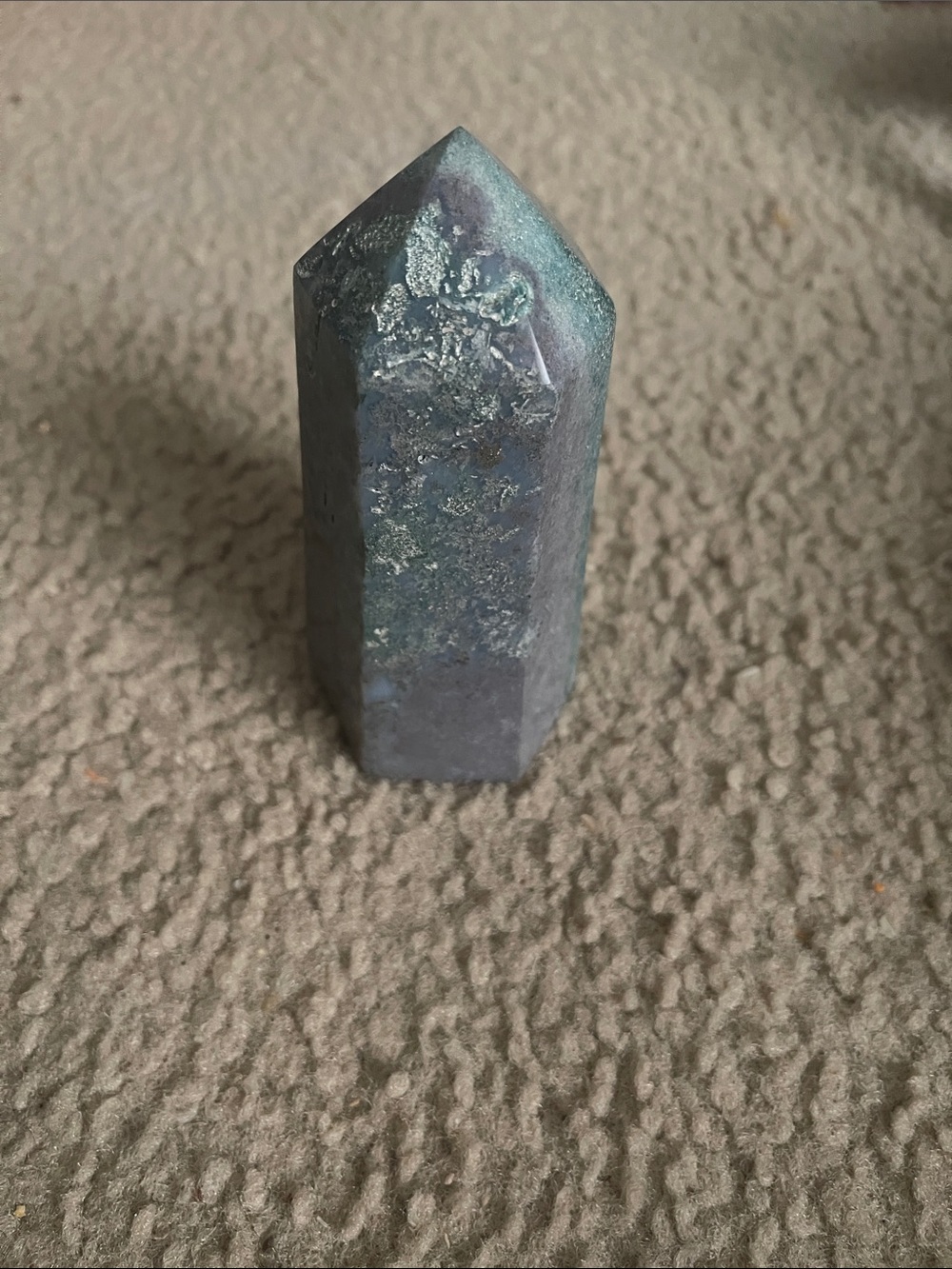 Iridescent Blue-Purple Crystal Point
